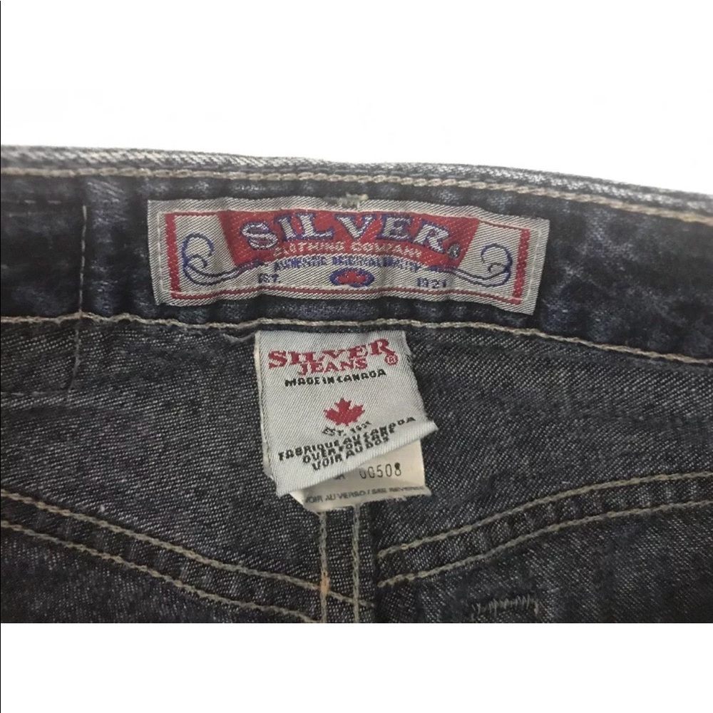 Button Fly flare mid rise 26-35 silver jeans - Picture 7 of 8